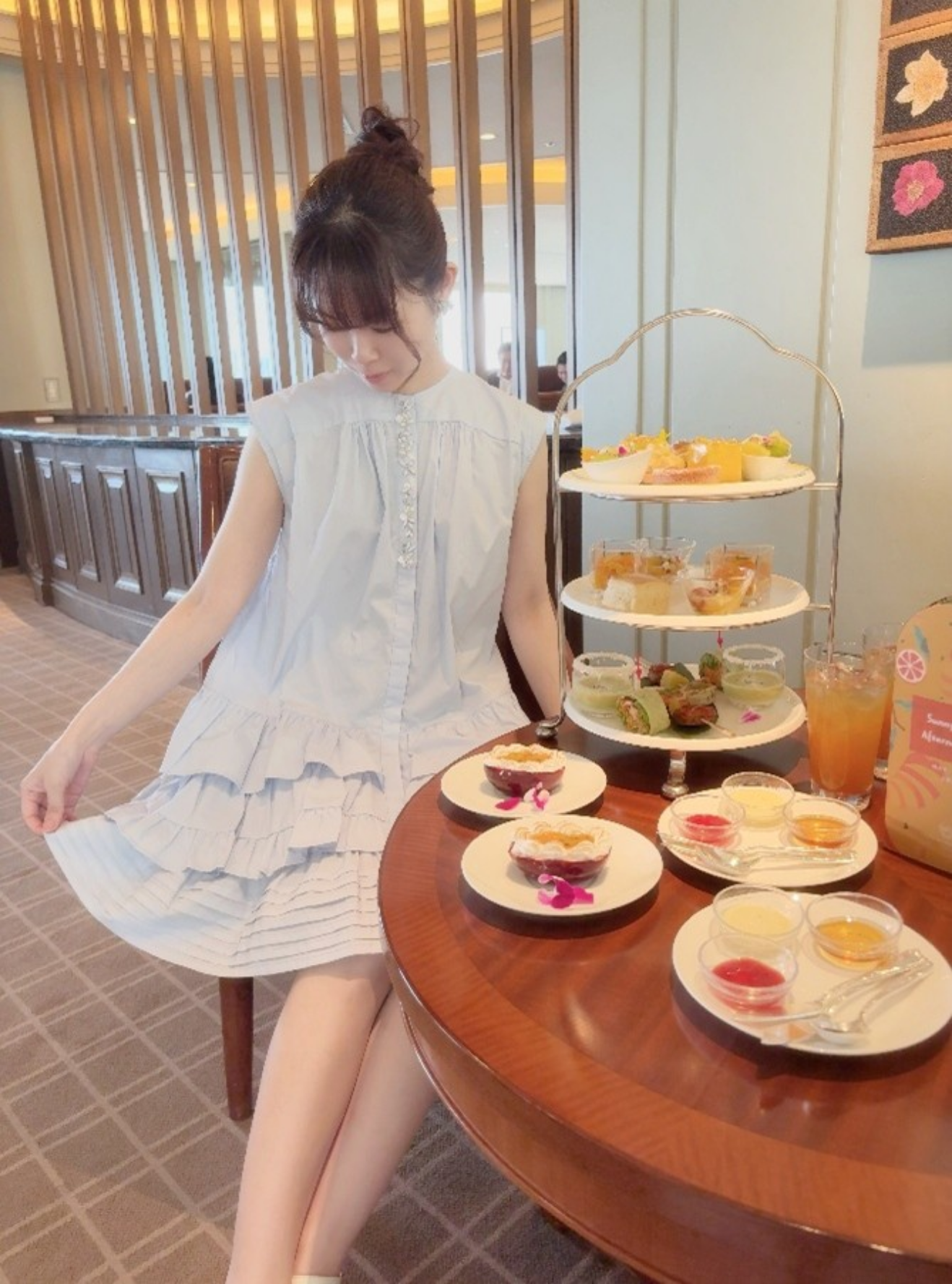 ビジューシャツワンピース