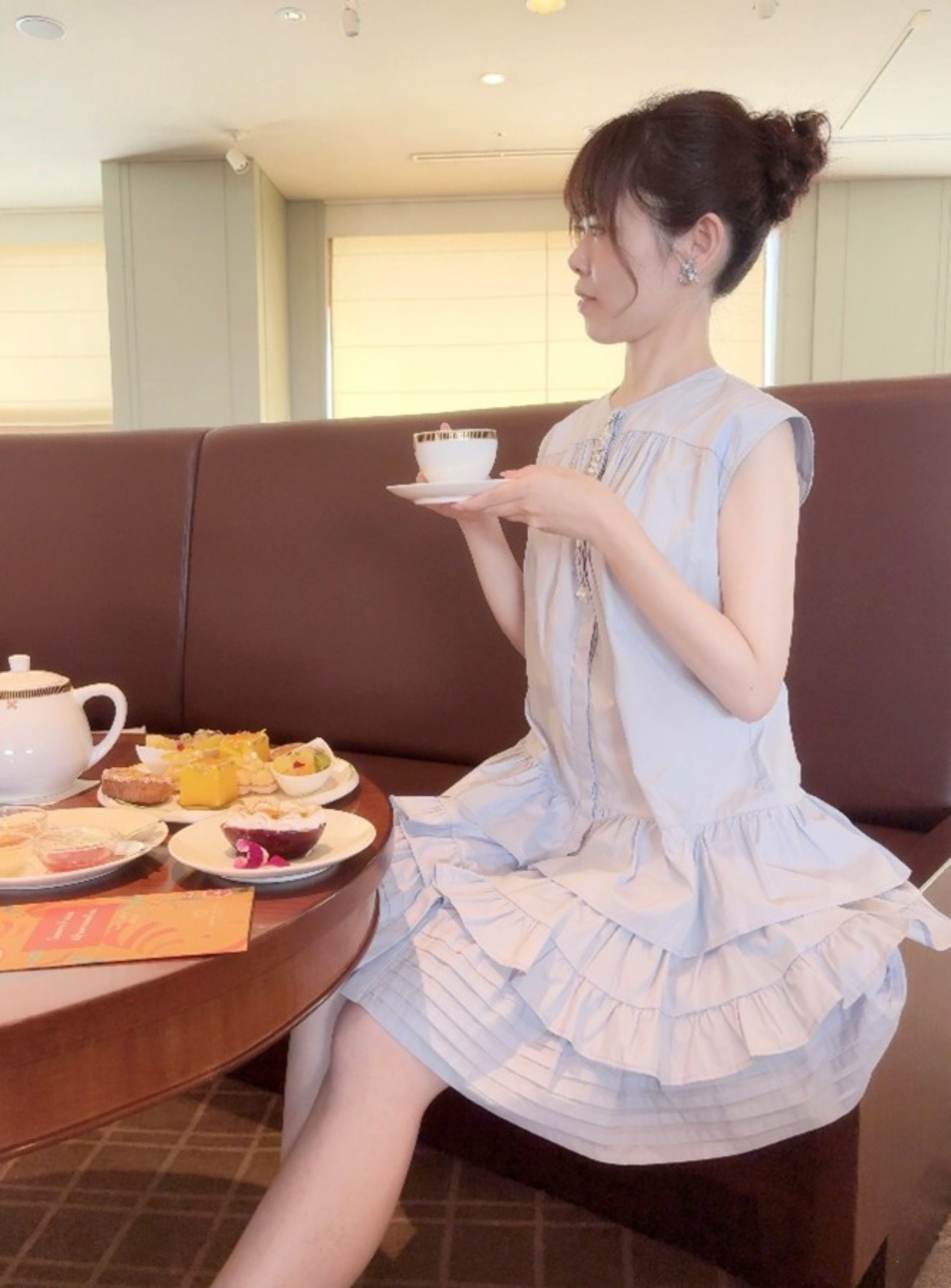 ビジューシャツワンピース